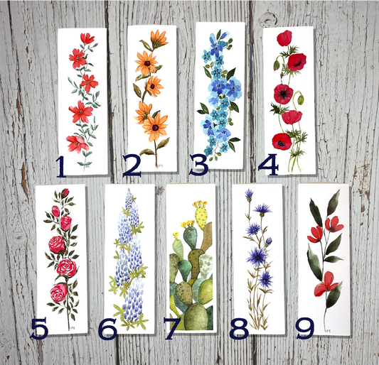 Spring Bookmark Bundle of 9, 2x6